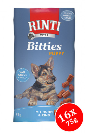 RINTI Extra Bitties Puppy Huhn&Rind 16x75g